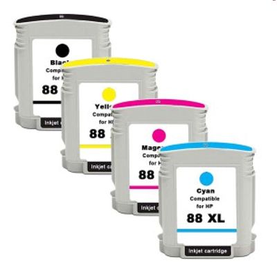 Tusze Zamienniki 88 XL CMYK do HP (DT-AH-88/K) (komplet)